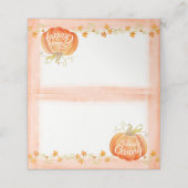 Herfst pompoen waterverf gastkaarten plaatskaartje (Buitenkant ongevouwen)