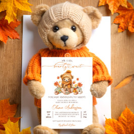 Herfst pompoen We kunnen bijna wachten Baby shower Kaart