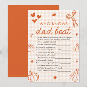 Herfst Pompoen Wie Kent Papa Het Best Baby Shower  Kaart