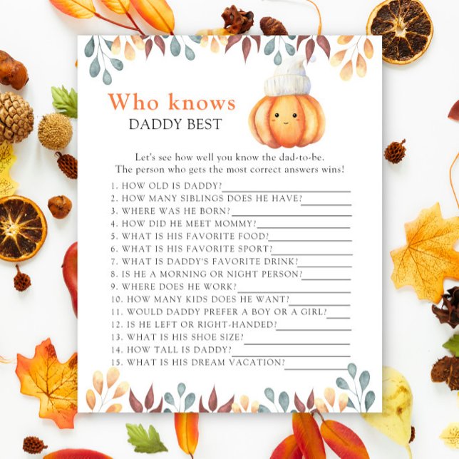 Herfst Pompoen - Wie kent Papa het beste spel (Creator heeft geüpload)