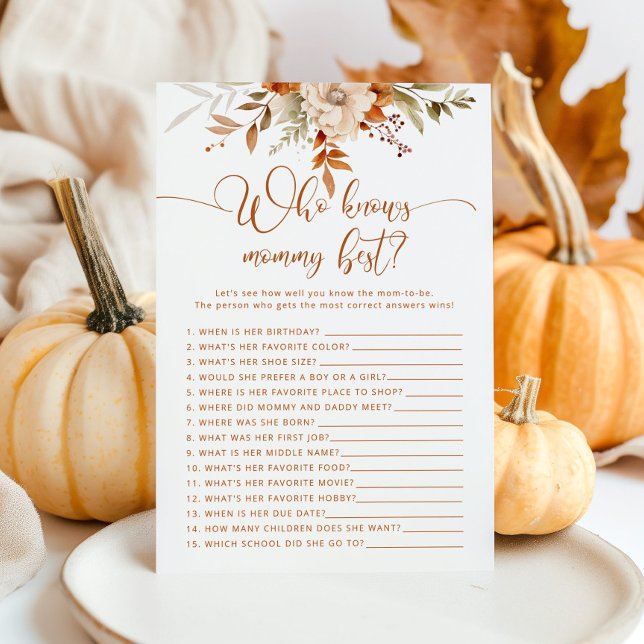 Herfst pompoen Wie weet mama beste douchegame (Creator heeft geüpload)