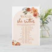 Herfst pompoen wil dat ze liever Vrijgezellenfeest Kaart (Staand voorkant)