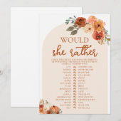 Herfst pompoen wil dat ze liever Vrijgezellenfeest Kaart (Voorkant / Achterkant)