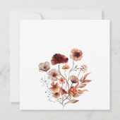 Herfst Pompoen Wildbloemen Waterverf Baby Sprinkle Kaart (Achterkant)