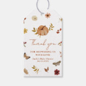 Herfst Pompoen Wilde Bloem Baby Shower Bedankt Cadeaulabel (Voorkant)