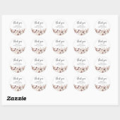 Herfst Pompoen Wilde Bloem Baby Shower Ronde Sticker (Vel)