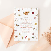 Herfst Pompoen Wilde Bloem Vriendendag Uitnodiging