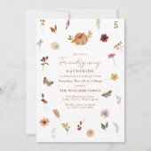 Herfst Pompoen Wilde Bloem Vriendendag Uitnodiging (Voorkant)