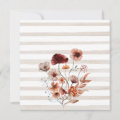 Herfst Pompoen Wilde Bloemen Streep Baby Sprinkle Kaart (Achterkant)