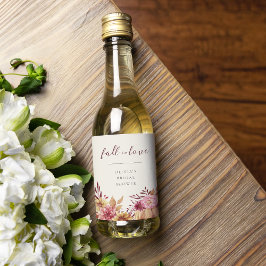 Herfst Pompoen & Wilde Bloemen "Verliefd in de Her Wijn Etiket