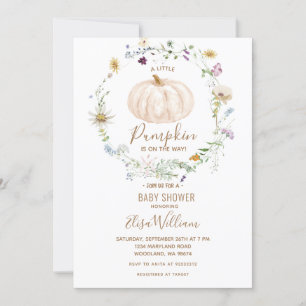 Herfst Pompoen Wildflower is op weg Baby shower Kaart