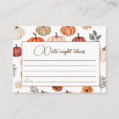 Herfst Pompoen Wildflower Patroon Behuizing Kaart (Voorkant)