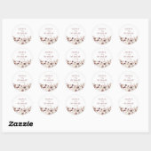 Herfst Pompoen Wildflower Wedding Ronde Sticker (Vel)