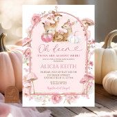 Herfst Pompoen Witte en Roze Tweeling Baby shower Kaart