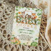Herfst Pompoen Woodland Dieren Baby shower Kaart