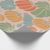 Herfst Pompoen Wrapping Paper Pattern Herfst Seizo Cadeaupapier (Hoek)