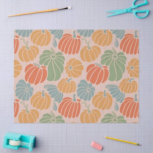 Herfst Pompoen Wrapping Paper Pattern Herfst Seizo Tissuepapier (Craft)