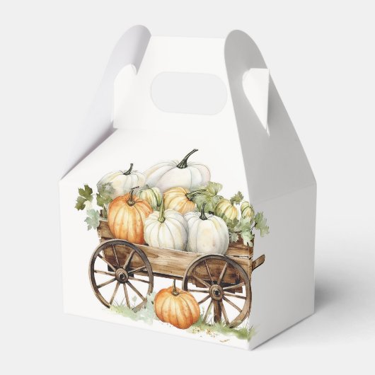 Herfst pompoen zonnebloem Baby shower dank u Bedankdoosjes (Achterkant)