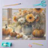 Herfst Pompoen Zonnebloem Bloemen Stilleven Decoup Tissuepapier (Craft)