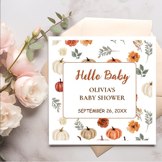 Herfst Pompoen Zonnebloem Servet