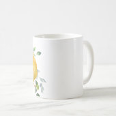 Herfst pompoen, zonnebloemen en groen koffiemok (Voorkant rechts)