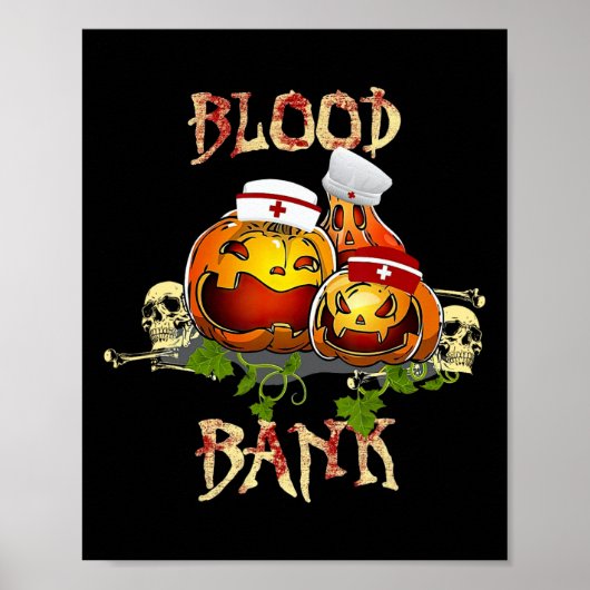 Herfst pompoenbloed NK Halloween Lab Scientist Med Poster (Voorkant)