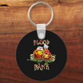 Herfst pompoenbloed NK Halloween Lab Scientist Med Sleutelhanger (Voorkant)