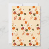 Herfst Pompoenbloemen Baby shower Uitnodiging (Achterkant)