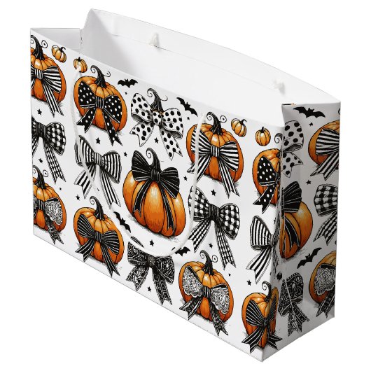 Herfst pompoenboog groot cadeauzakje (Achterkant Gekanteld)