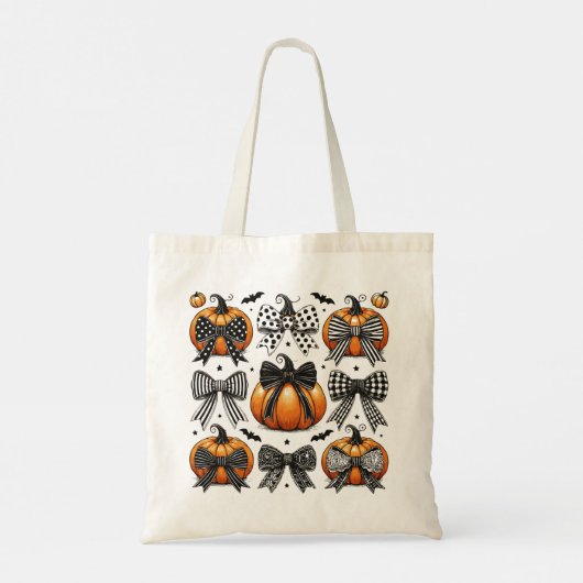 Herfst pompoenboog tote bag (Achterkant)