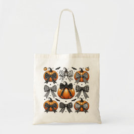 Herfst pompoenboog tote bag