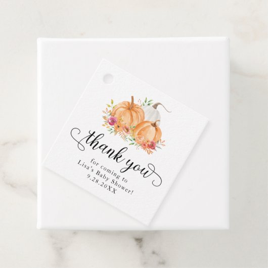 Herfst pompoenen Baby shower dank u Bedankjes Labels (In situ)