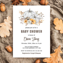 Herfst Pompoenen Baby Shower