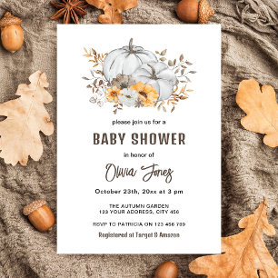Herfst Pompoenen Baby Shower Kaart