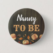 Herfst pompoenen Baby shower Ronde Button 5,7 Cm (Voorkant)