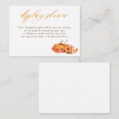 Herfst pompoenen, bladeren & eekhoorn display douc informatiekaartje (Voorkant / Achterkant)