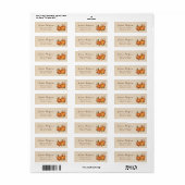 Herfst Pompoenen Bladeren Etiket (Full Sheet)