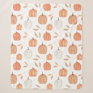 Herfst Pompoenen & Bladeren Fleece Deken