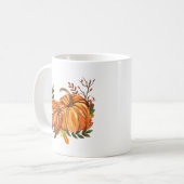 Herfst Pompoenen Bladeren Koffiemok (Voorkant links)