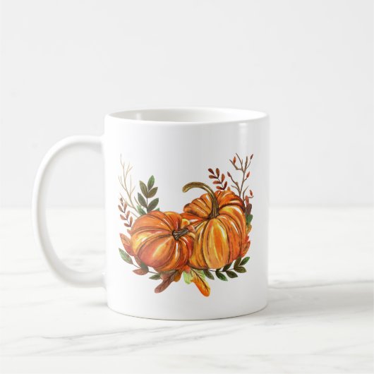 Herfst Pompoenen Bladeren Koffiemok (Links)