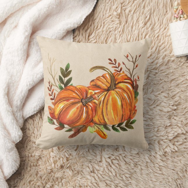 Herfst Pompoenen Bladeren Kussen (Deken)