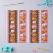 Herfst Pompoenen & Bloemveter Naadloos Patroon (2) Tissuepapier (Craft)