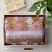 Herfst Pompoenen & Bloemveter Naadloos Patroon (2) Tissuepapier (Geschenk)