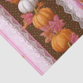 Herfst Pompoenen & Bloemveter Naadloos Patroon (2) Tissuepapier (Detail)