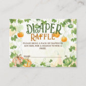 Herfst Pompoenen Botanische Luier Raffle Baby show Informatiekaartje (Voorkant)