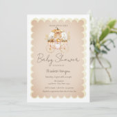 Herfst Pompoenen Bow Carriage Baby shower Kaart (Staand voorkant)