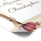 Herfst pompoenen bruiloft welkom poster (Hoek)