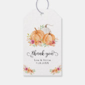 Herfst pompoenen dank u bruiloft Labels Cadeaulabel (Achterkant)