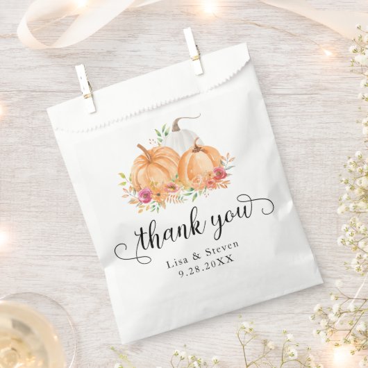 Herfst pompoenen dank u voor de tassen bedankzakje (Geknipt)