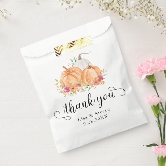 Herfst pompoenen dank u voor de tassen bedankzakje (Gezegeld)